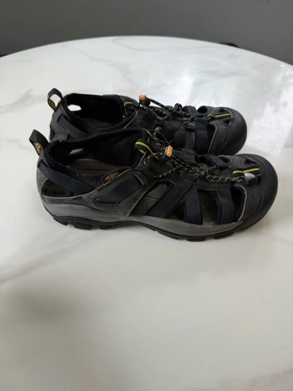 Keen Black with Orange Tread Outdoor Sandals